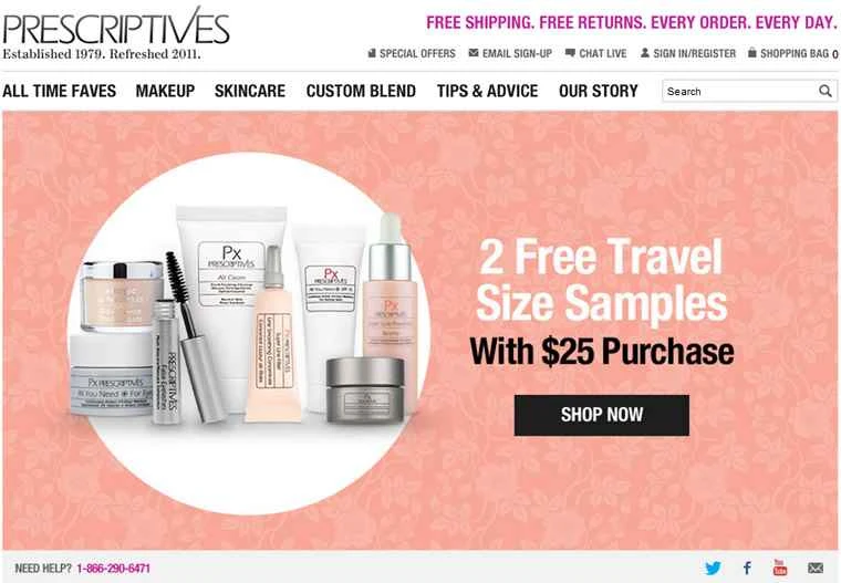 プリスクリプティブは、天然植物由来の原料に重点を置いたエスティ ローダー傘下の化粧品ブランドです。