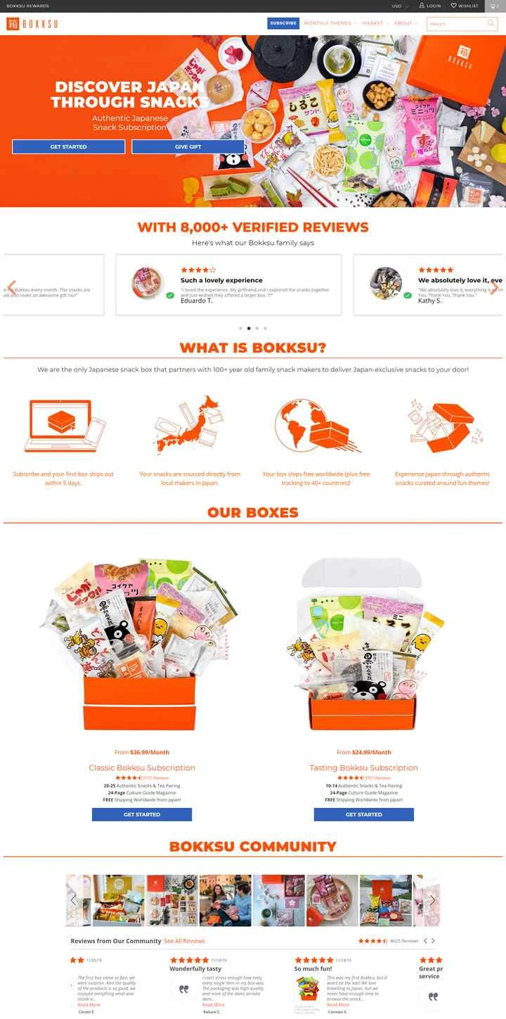 本格日本のお菓子とキャンディの定期便：Bokksu