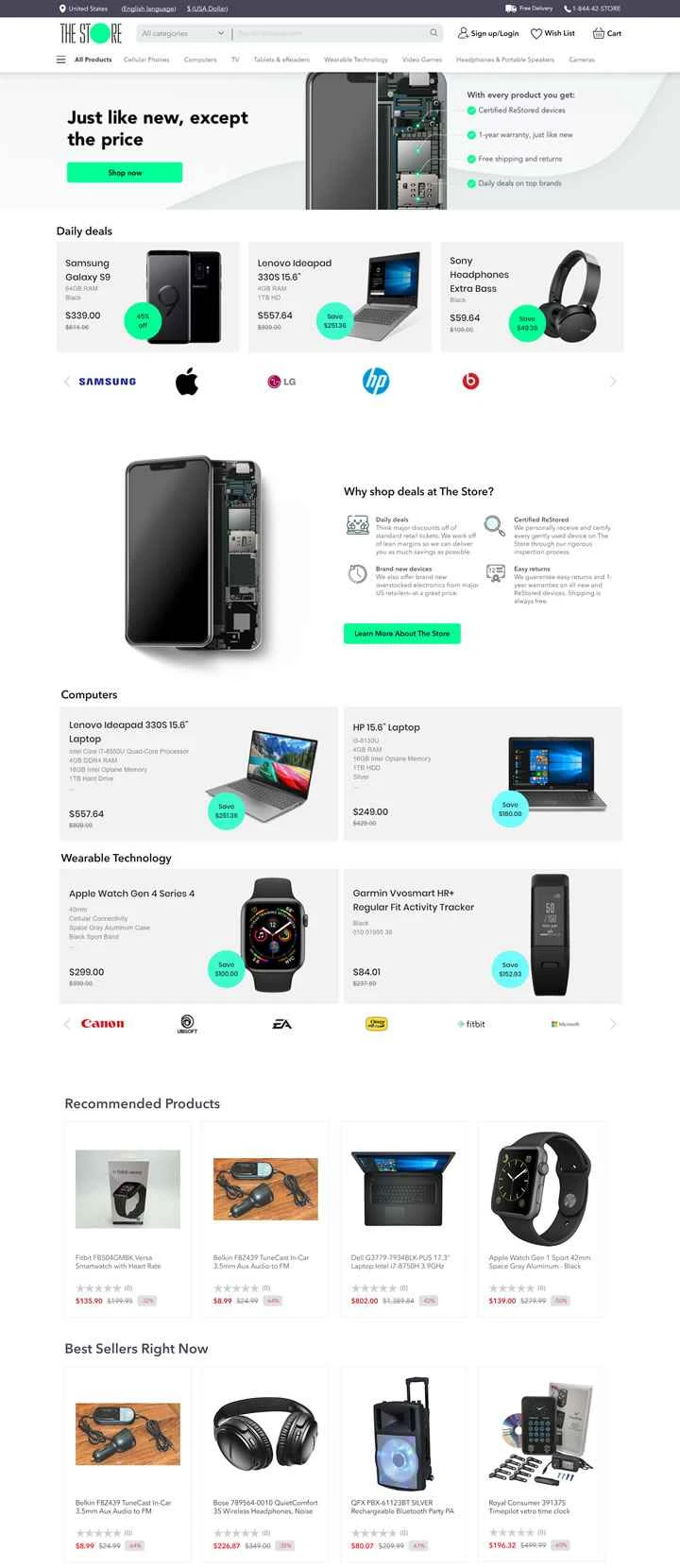 米国を拠点とする再生電子機器店「The Store」。