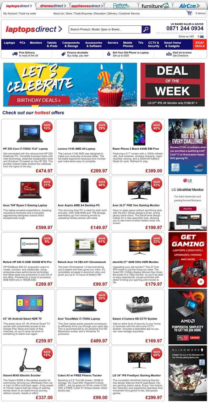 Laptops Direct は、英国最大の消費者直販ラップトップ販売専門会社です。