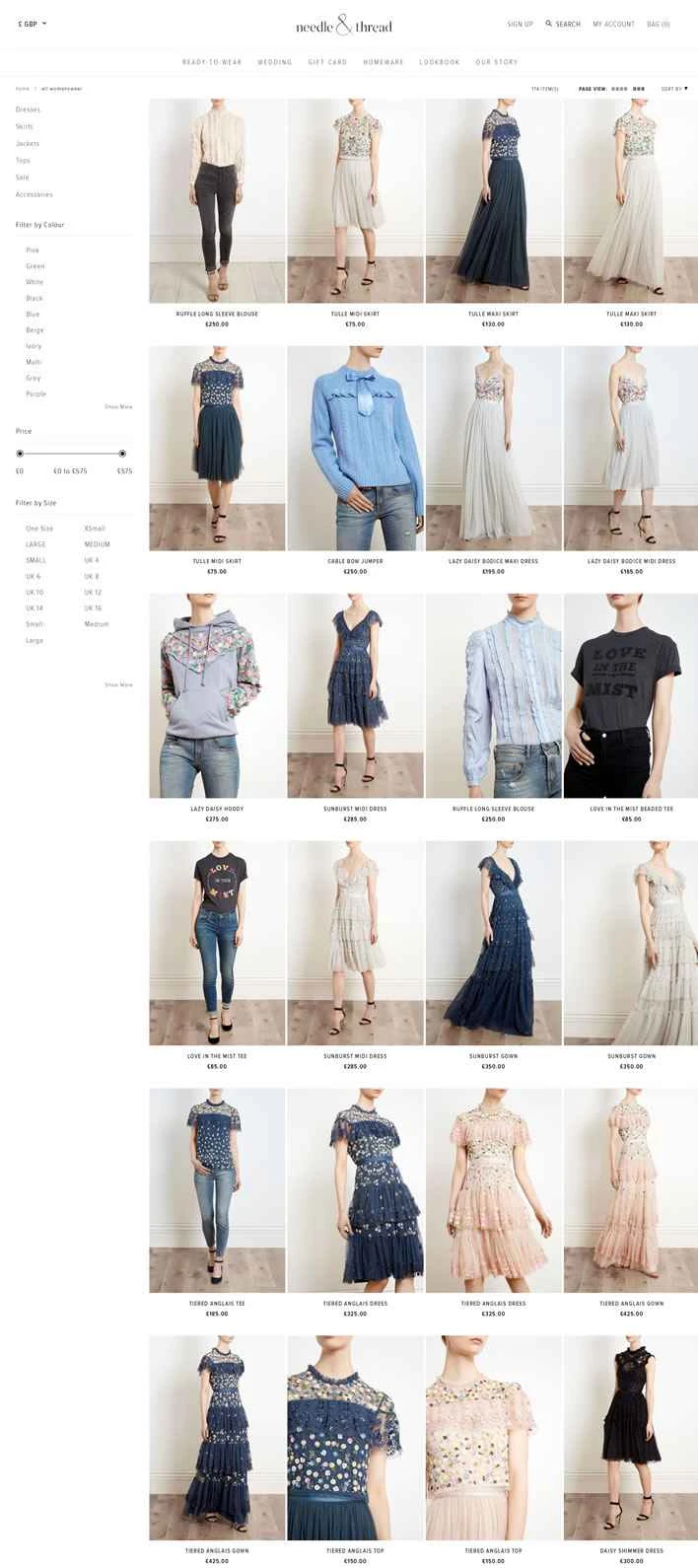 Needle & Thread 公式サイト: 英国の童話ブランド