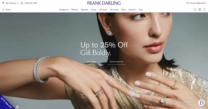 フランク・ダーリング公式サイト：ユニークなカスタムデザインの婚約指輪