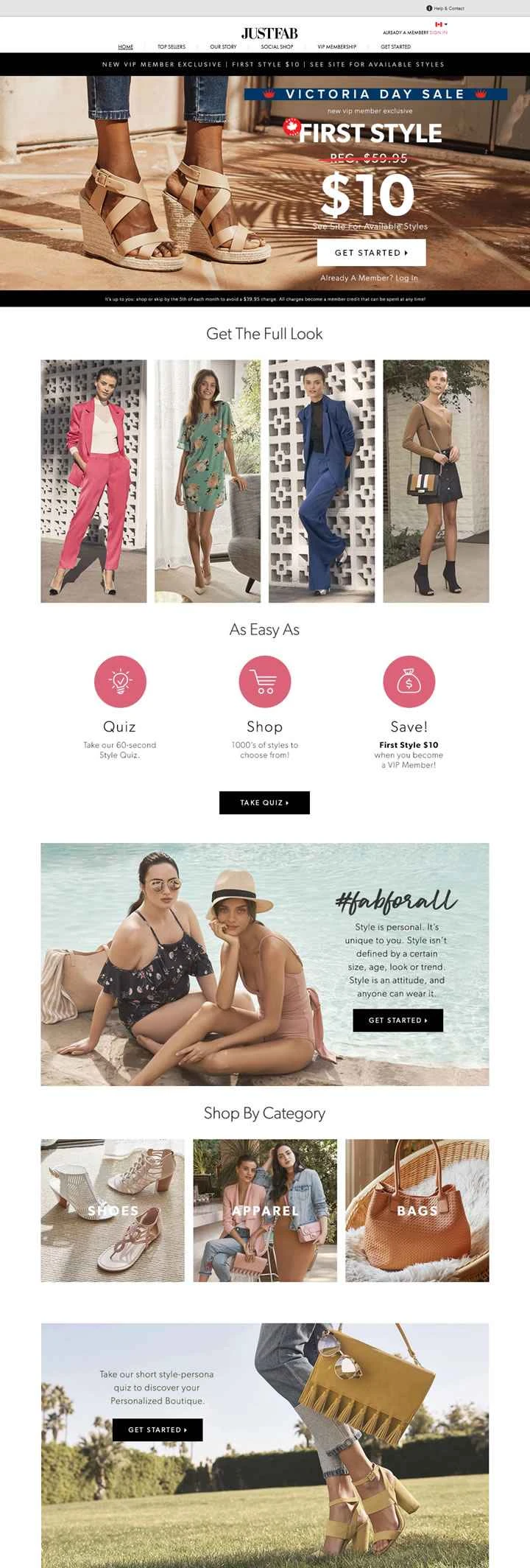 JustFab Canada: 女性用の靴、ブーツ、ハンドバッグ、アパレルをオンラインで販売。