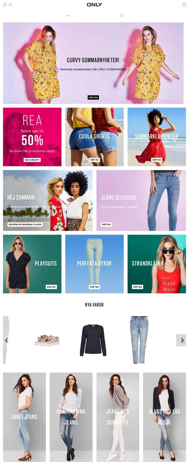 ONLY Sweden公式サイト：世界的に有名な衣料品ブランド