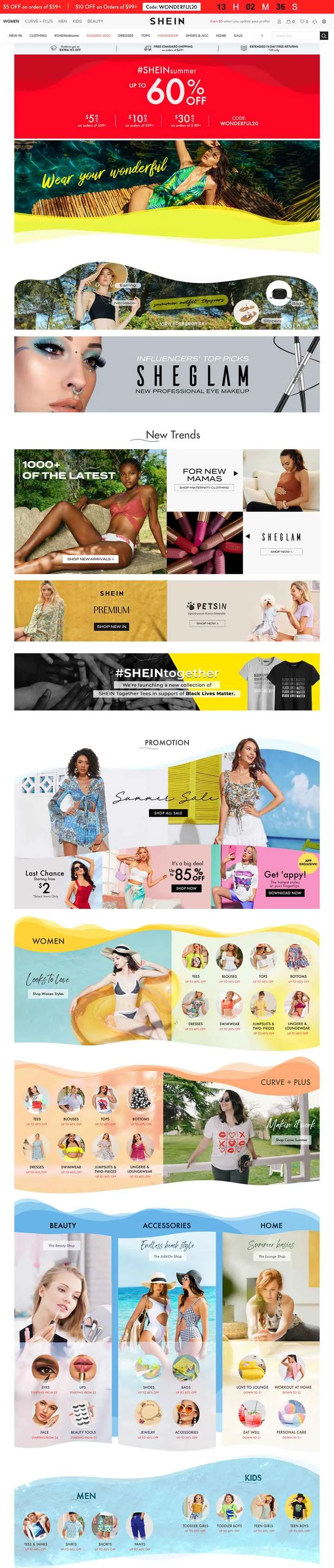 SHEIN USA: トレンドのレディース服を買う