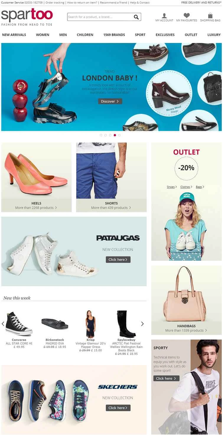 Spartoo UK: ヨーロッパ最大のオンライン靴店