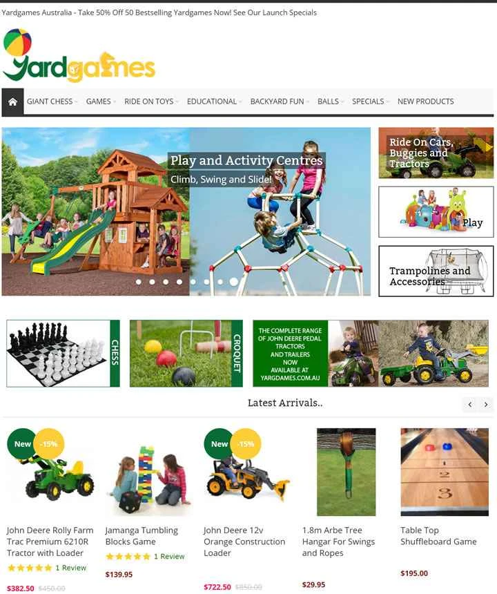 オーストラリアで最も古く、最も確立されたメガゲーム専門会社：ヤードゲームズ