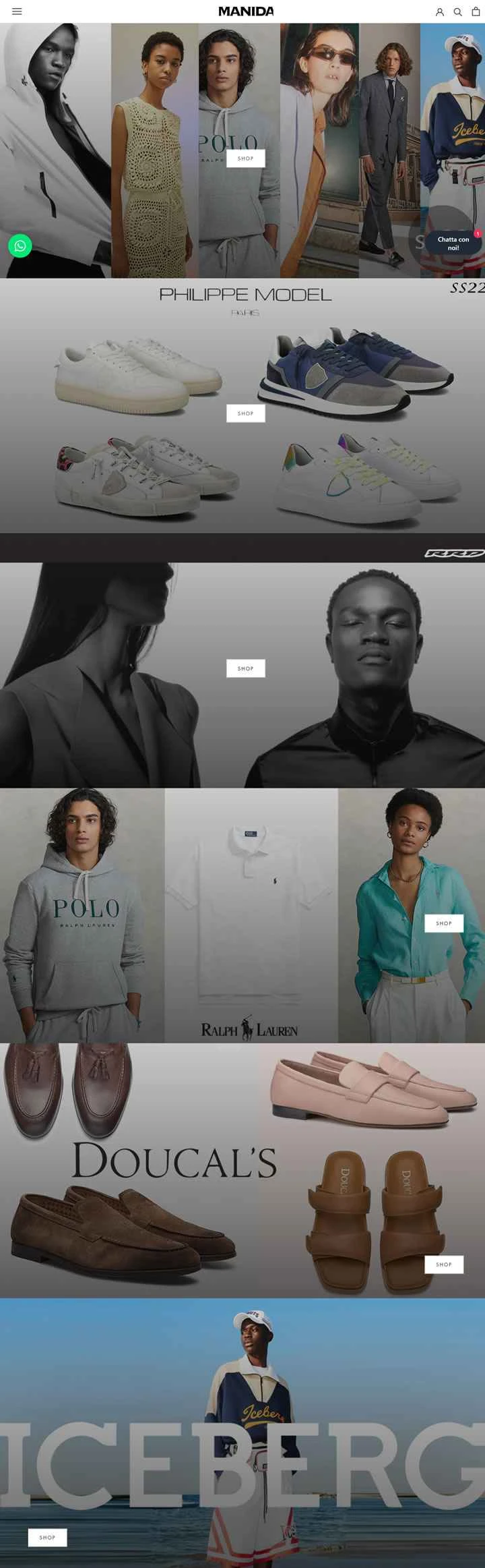 イタリアの高級ショッピングサイト：MANIDA