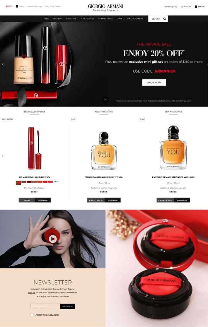 ジョルジオ アルマーニ ビューティー カナダ公式オンラインストア