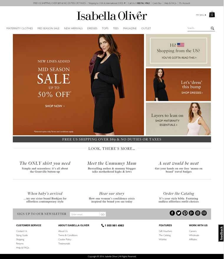 マタニティウェアの有名ブランド：イザベラ・オリバー