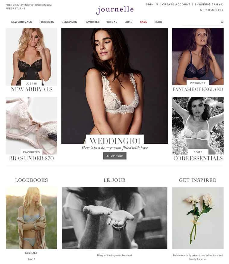 ニューヨークの高級ランジェリーショップ、Journelle。