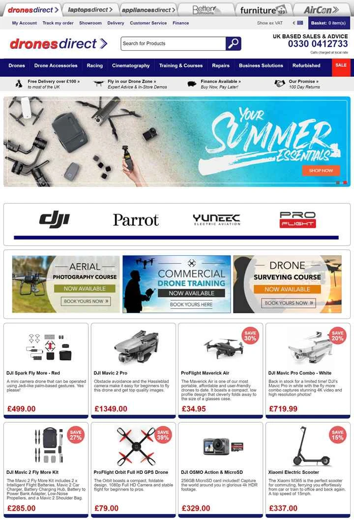 英国最大かつ最高のドローンストア、Drones Direct
