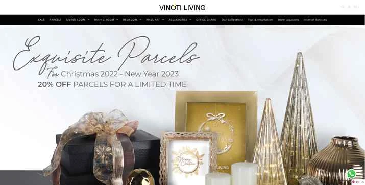 Vinoti Living は、高品質なインドネシアの家具と家庭用品のショッピング ウェブサイトです。