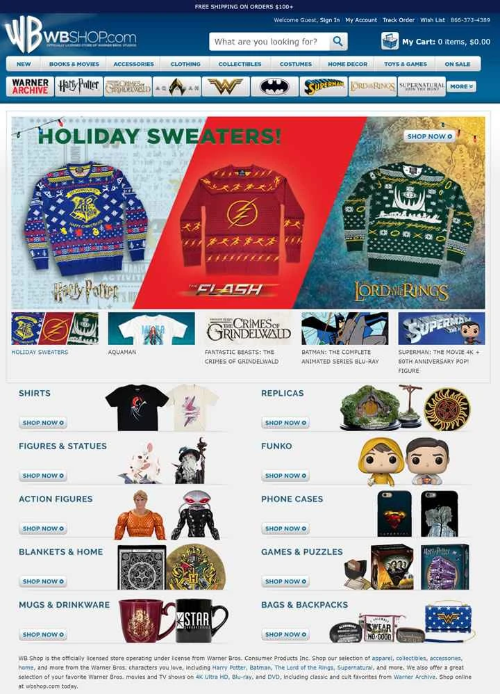 ワーナー・ブラザース・スタジオ公式正規販売店：WBショップ