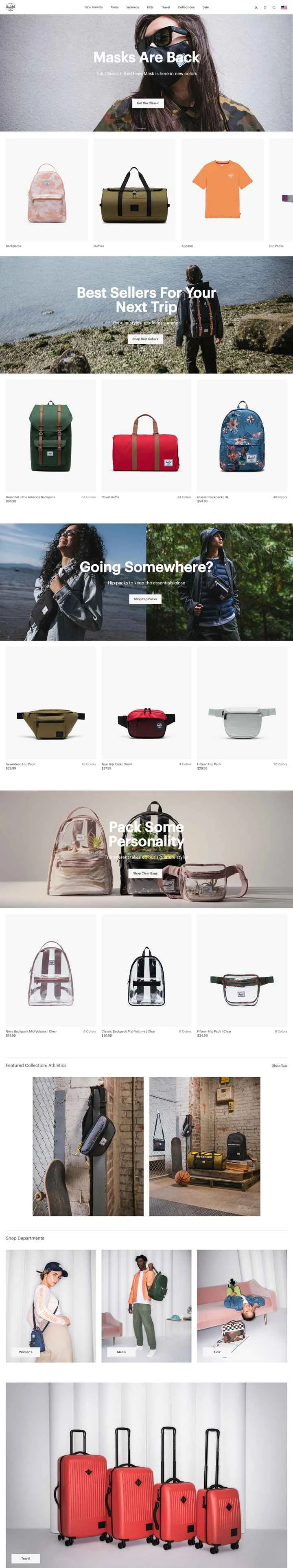 Herschel Supply Co.（米国）：バックパック、トートバッグ、アクセサリー