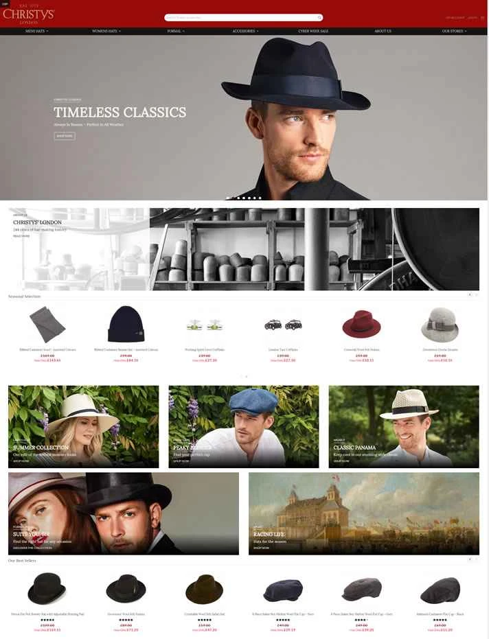 Christys' Hats 公式ウェブサイト: 英国の帽子メーカー