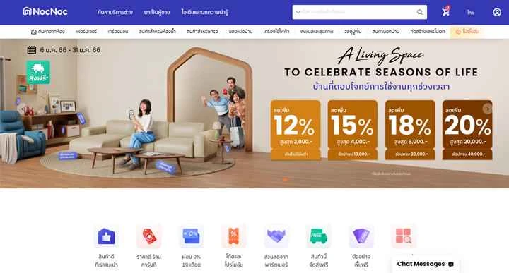 タイのホームデコレーションと素材のオンラインマーケットプレイス：NocNoc