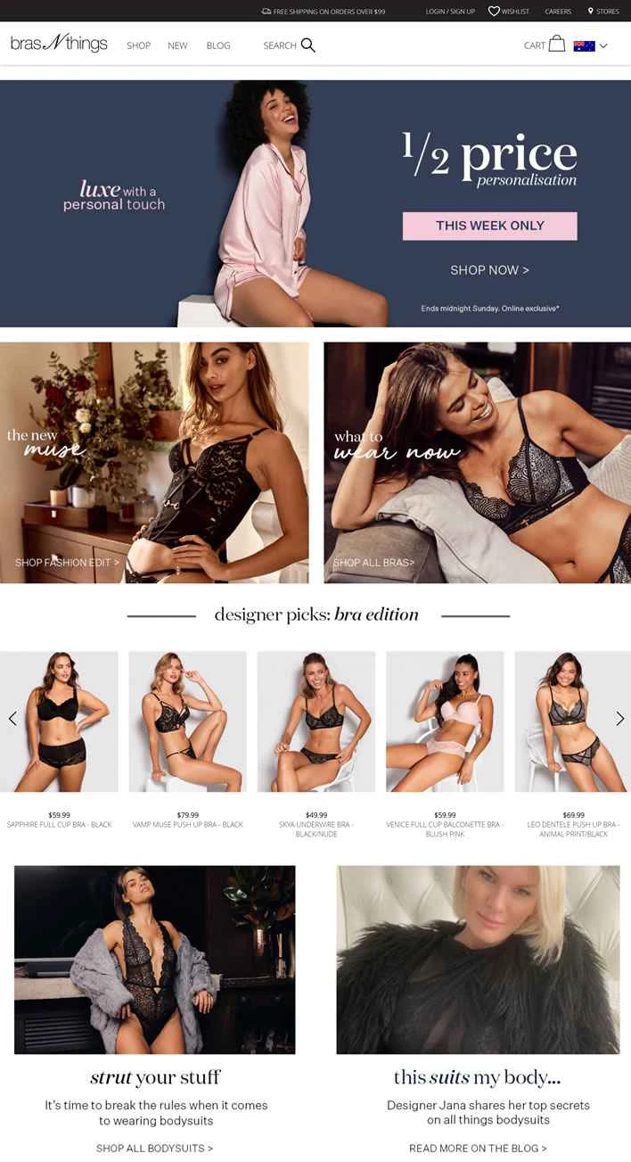 オーストラリアを代表するファッションランジェリー小売業者、Bras N Things