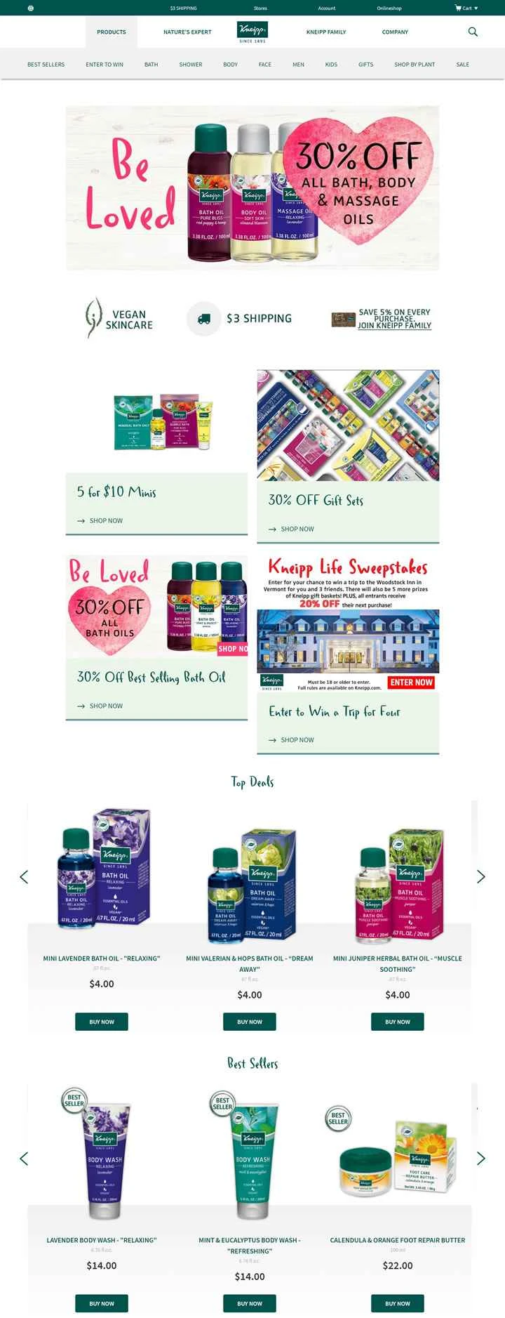 クナイプ米国公式サイト：100年の歴史を持つドイツのエッセンシャルオイル処方の伝統