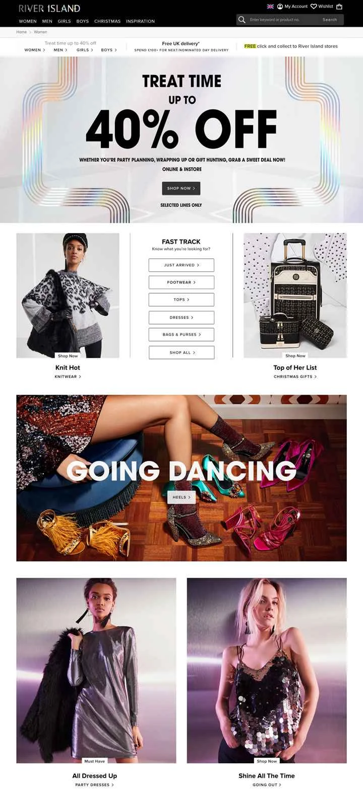 英国の有名なハイストリートブランド、リバーアイランド。