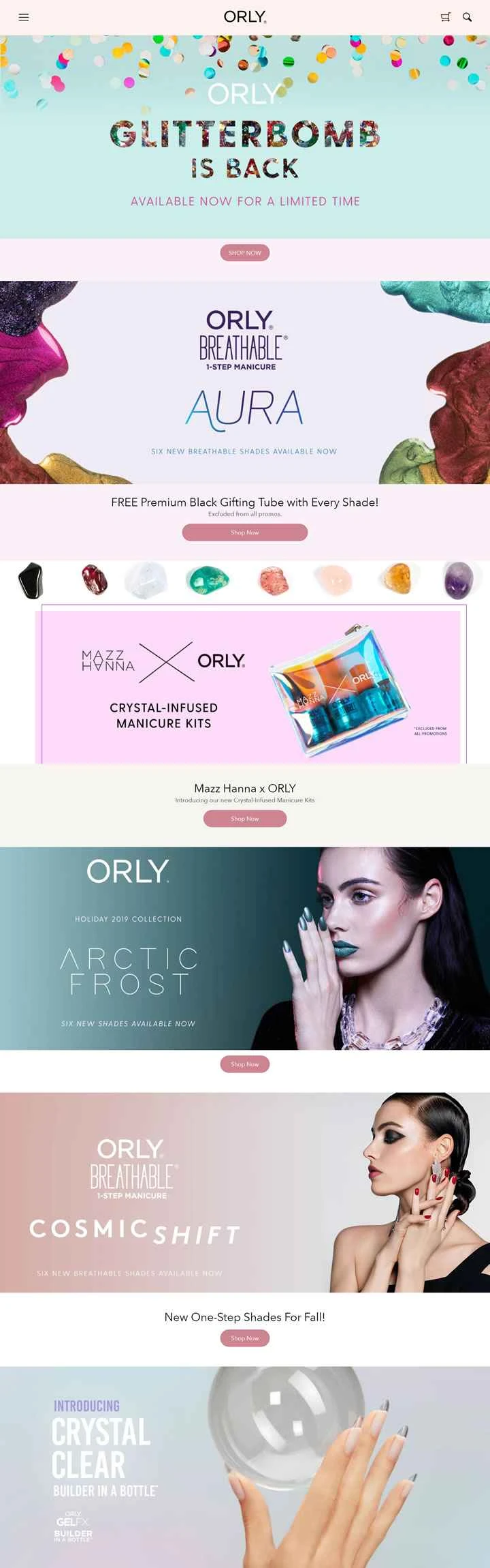 ORLY公式サイト：アメリカを代表するプロフェッショナルネイルサロンブランド