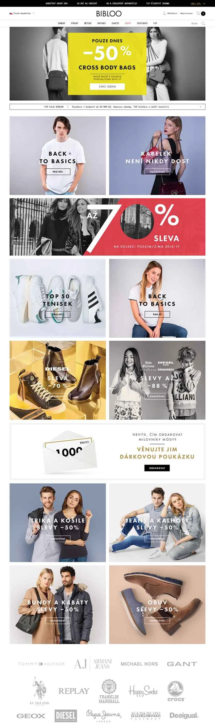 BIBLOO チェコ共和国: 女性、男性、子供用の衣類、靴、アクセサリーを購入できます。