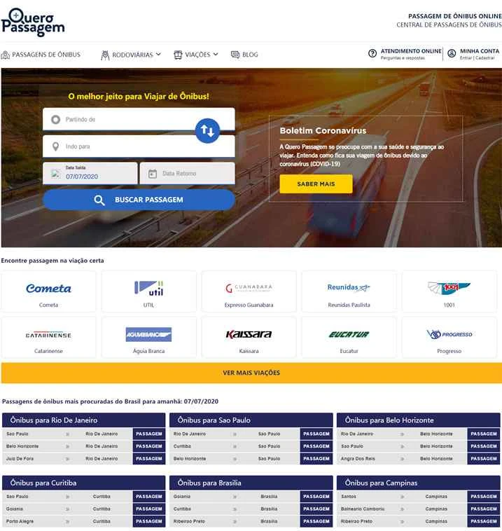Quero Passagem、ブラジル最大のバスチケットポータル