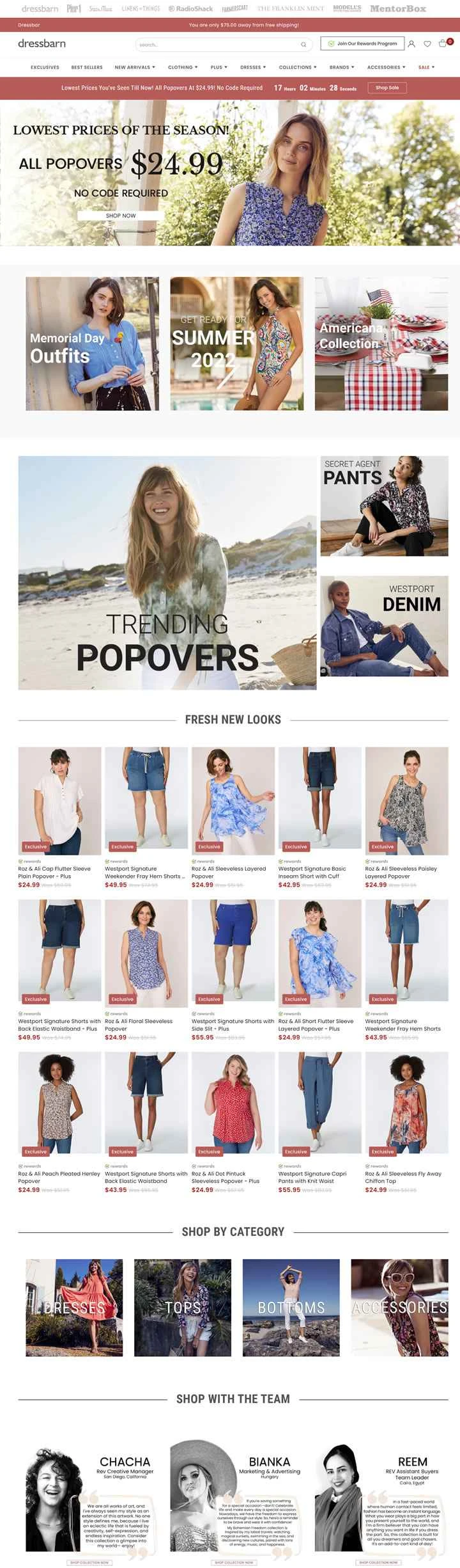 Dressbarn公式サイト：レディース服、ドレス、アクセサリーなど