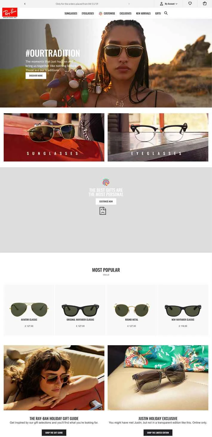 Ray-Ban UK公式サイト：Ray-Ban UK