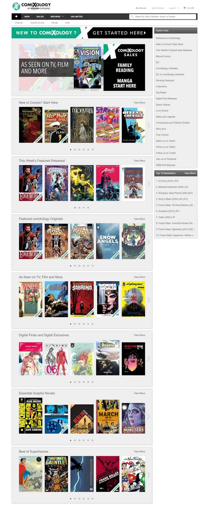 デジタルコミック：comiXology