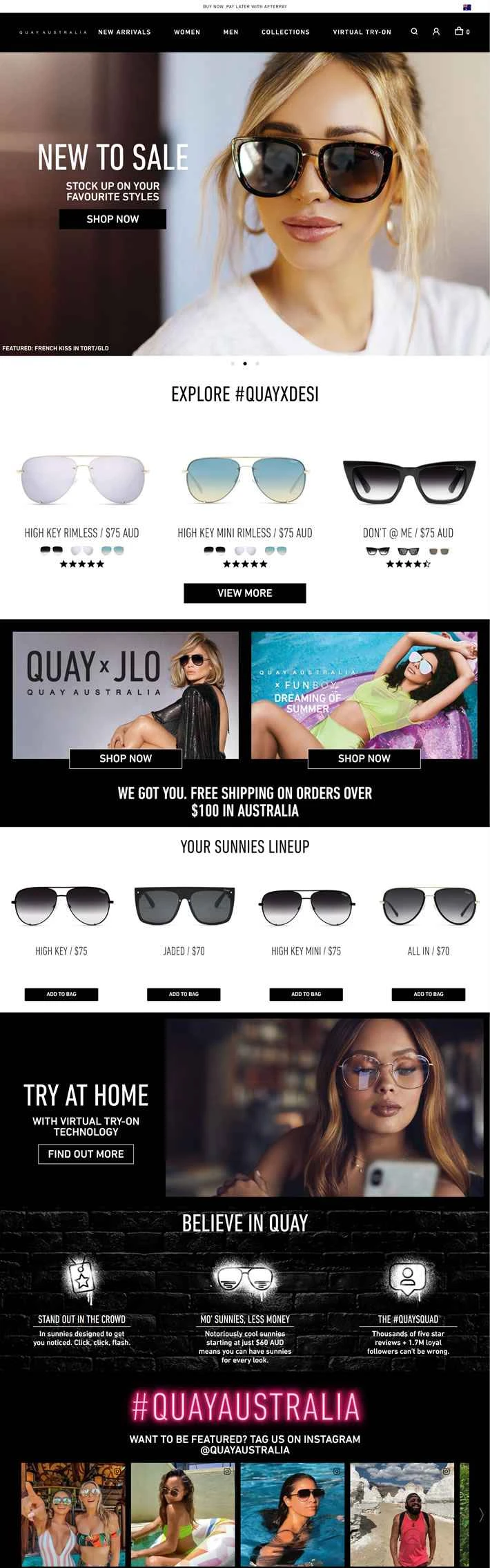 オーストラリアの地元サングラスブランド：Quay Australia