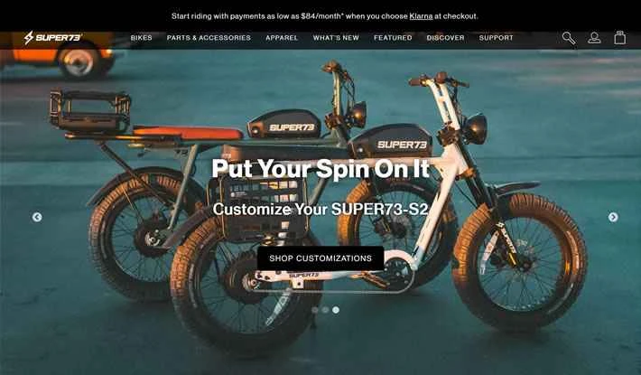Super73公式サイト：電動バイク