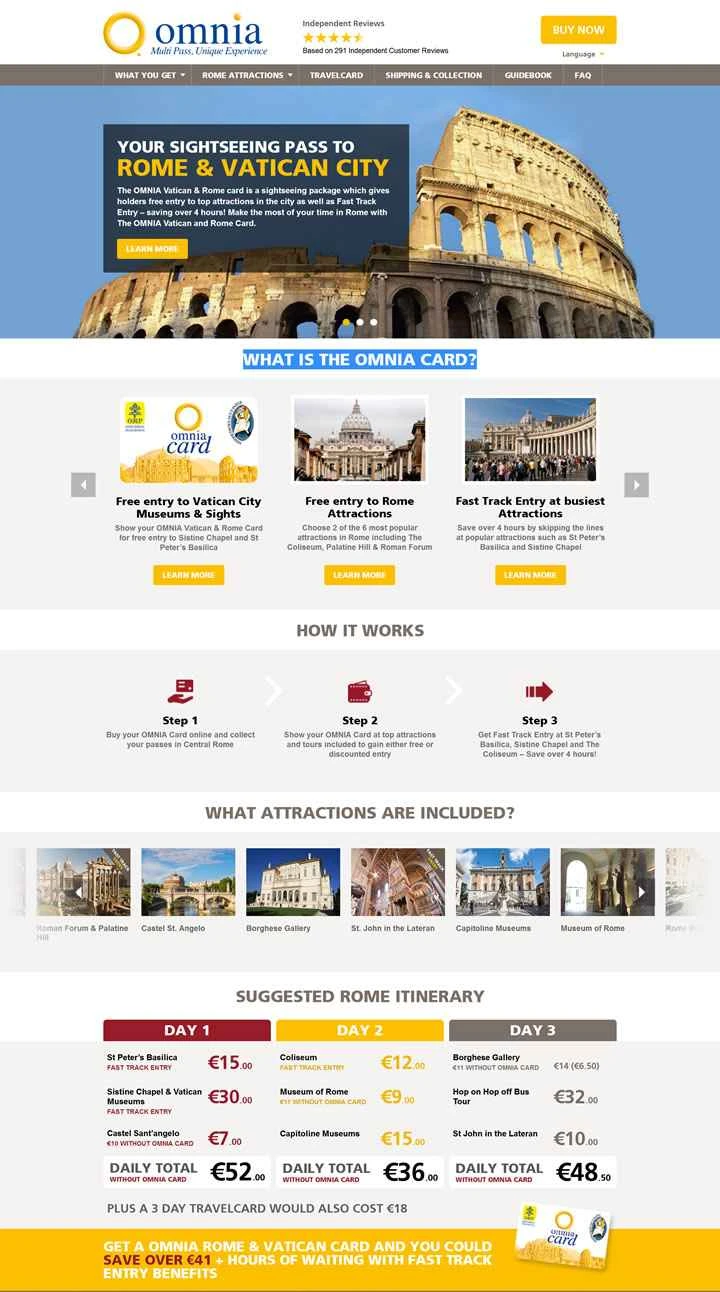 バチカン市国とローマカード：オムニアカードパス