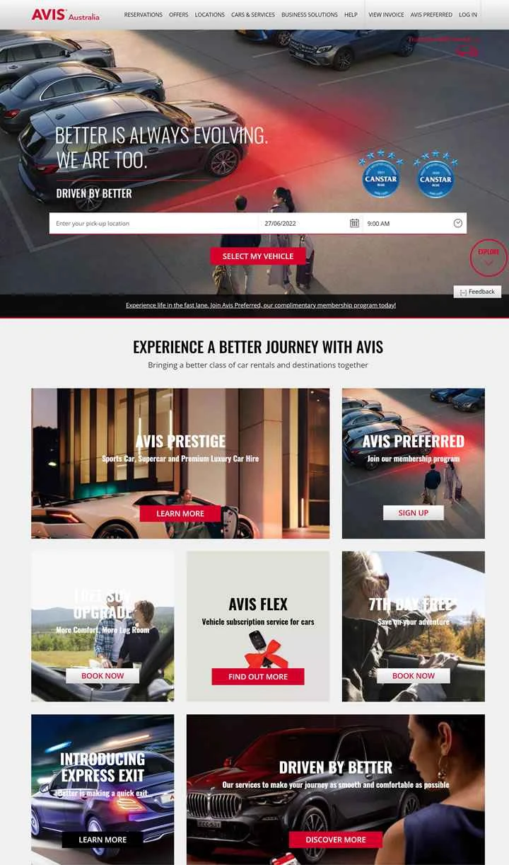 エイビス・オーストラリア：大手レンタカー会社