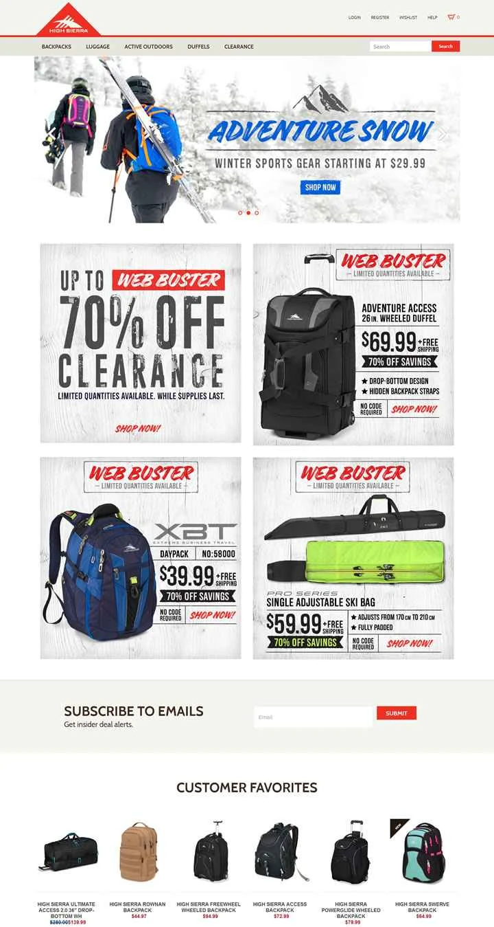 ハイシエラバックパック