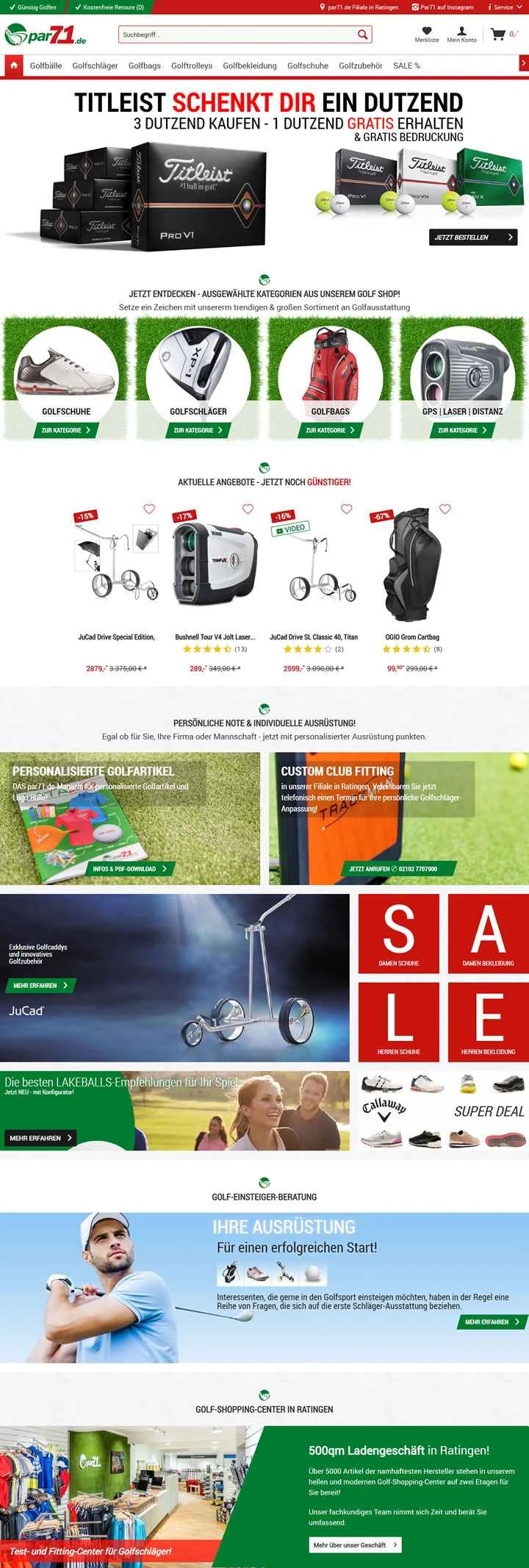 ドイツのゴルフショップ：Par71.de
