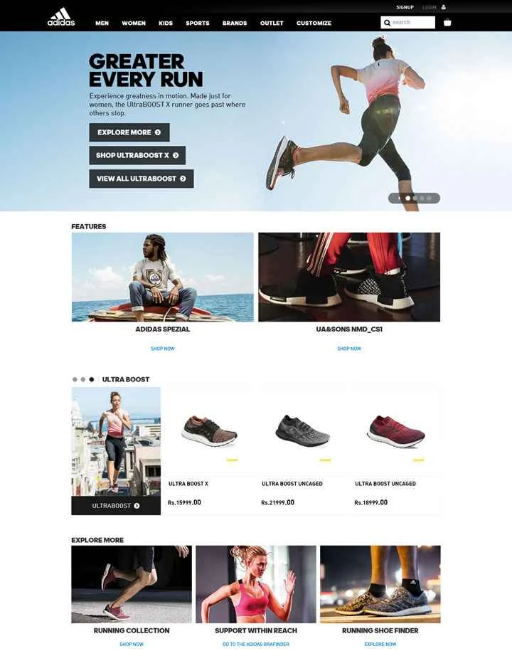 アディダス インド公式サイト: アディダス インド