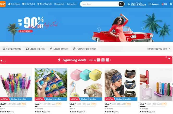 Temu、Pinduoduo 傘下の越境電子商取引プラットフォーム