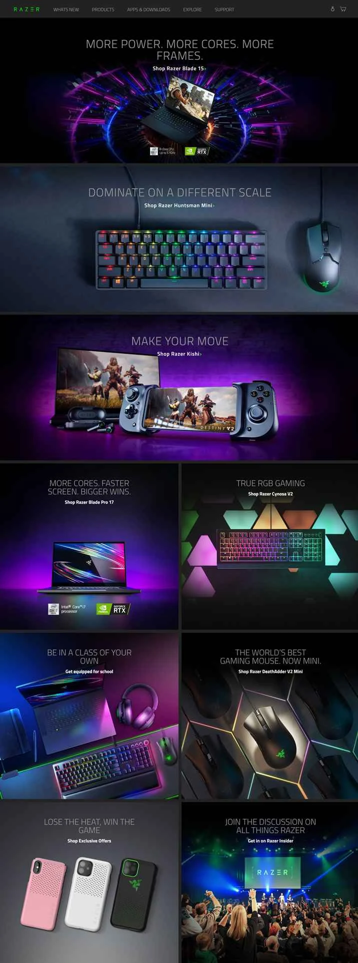 Razer USウェブサイト: Razer