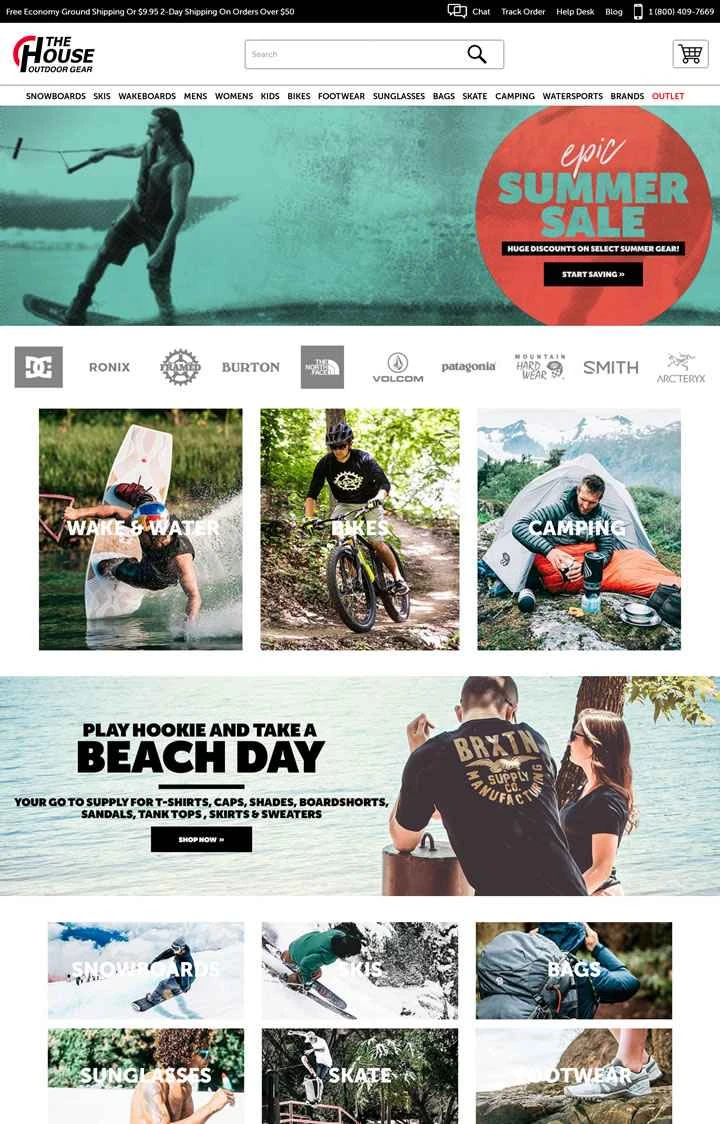 世界最大級のアウトドア用品小売業者であるザ・ハウス