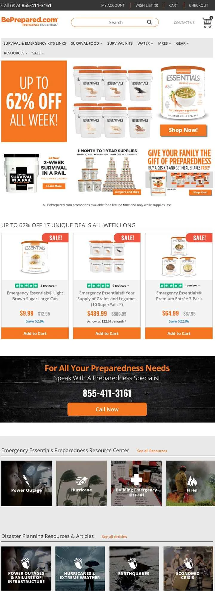 BePrepared.com: サバイバル食糧、水、装備品を扱う世界最大のオンライン マーケットプレイス。