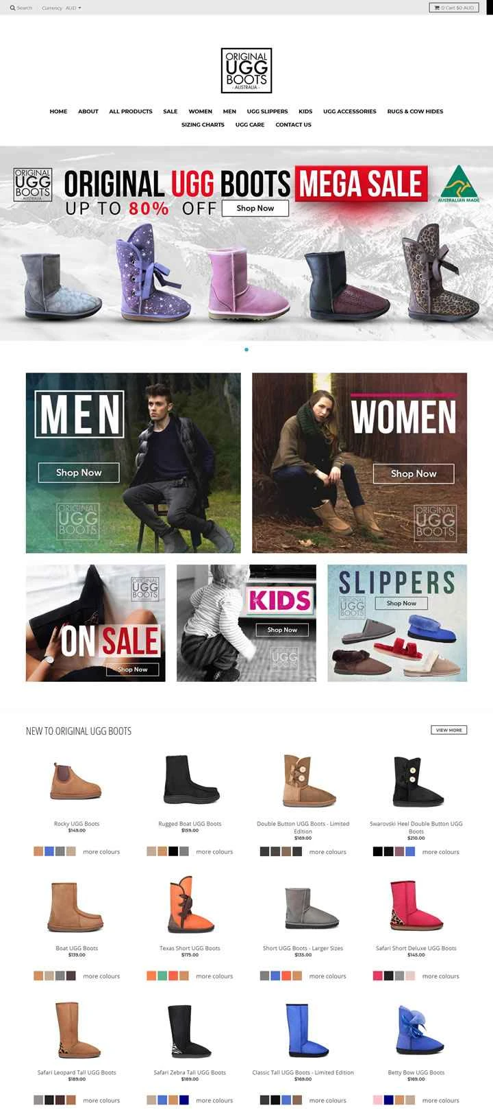 オーストラリア製シープスキンブーツ：オリジナルUGGブーツ