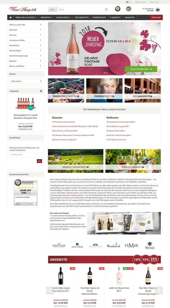 世界中の高級ワイン：VineShop24