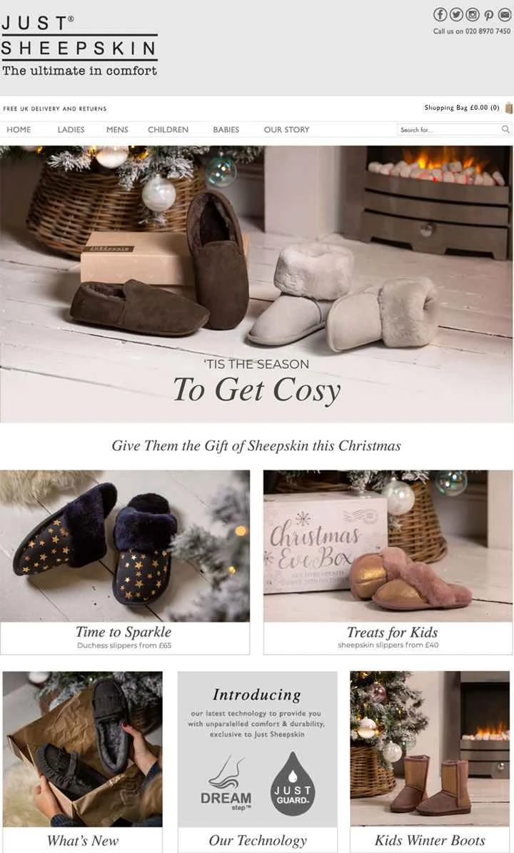 Just Sheepskin は、英国を代表するシープスキン製フットウェア ブランドです。