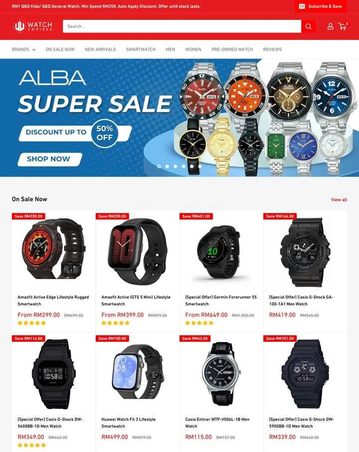 マレーシアのオンライン時計店「Watch Empires」