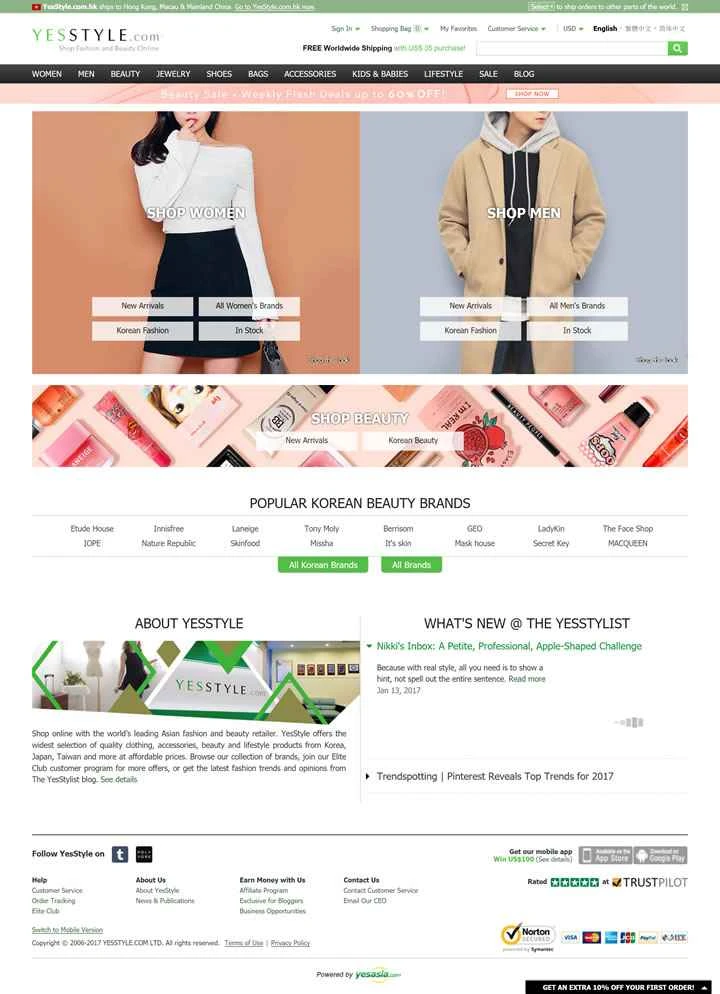 YesStyle US/Global: アジアのファッション、美容、ライフスタイル製品を購入できます。