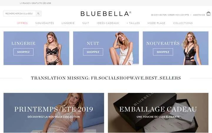 ブルーベラ フランス公式サイト：イギリスのセクシーランジェリーブランド