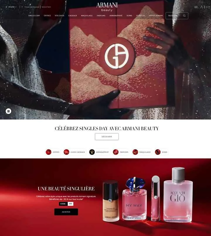 アルマーニ ビューティー公式フランスストア：香水、化粧品、スキンケア製品