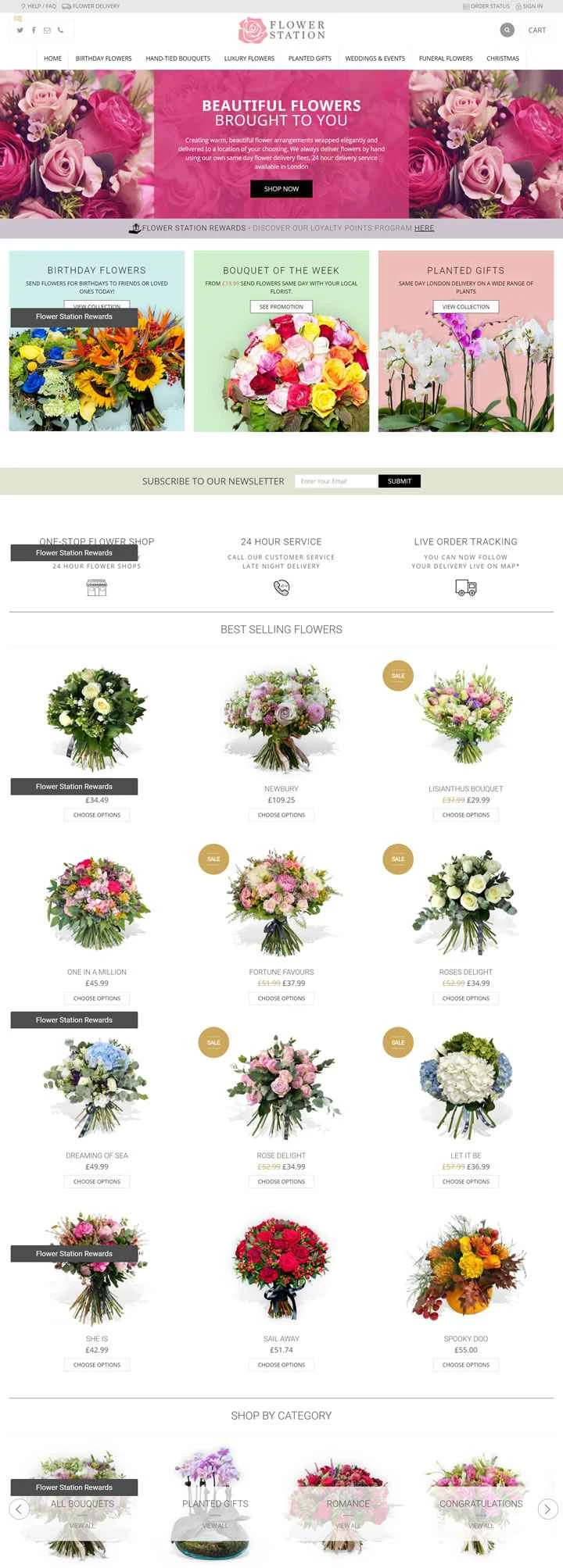 ロンドンの花配達：フラワーステーション