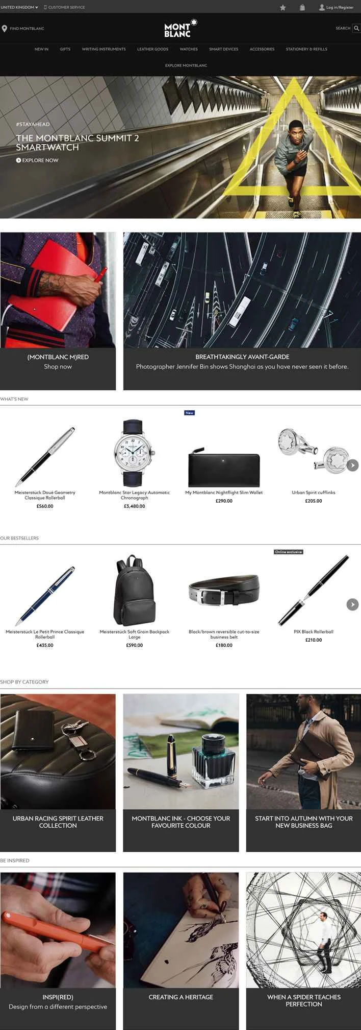 モンブランUKウェブサイト：モンブランの時計、筆記具、皮革製品、ジュエリー